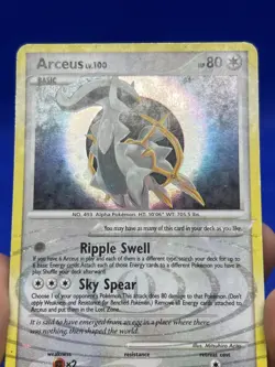 2009 Pokemon Platinum Arceus LV.100 AR5 Holo Rare MP - Image 2