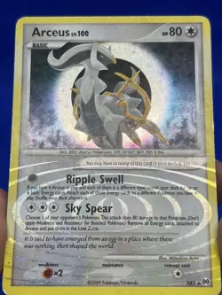 2009 Pokemon Platinum Arceus LV.100 AR5 Holo Rare MP - Image 4