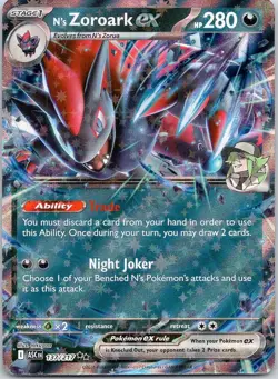 Pokemon N's Zoroark ex 98/159 Journey Together Double Rare Normal NM TCG - Image 1