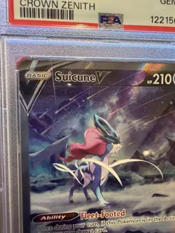 2023 POKEMON SWORD AND SHIELD CROWN ZENITH #GG38 FA/SUICUNE V PSA 10 CRACK Slab - Image 3