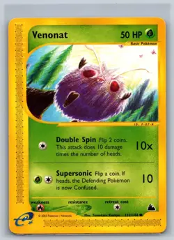 Venonat 112/144 Common Skyridge Pokemon Lightly Played - Image 1