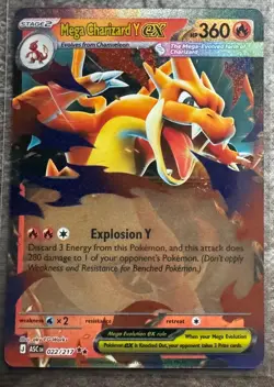 Mega Charizard Y ex NM 022/217 Ascended Heroes Pokemon Double Rare - Image 1