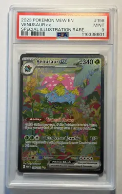 PSA 9 MINT Venusaur Ex 151 English SIR Pokemon 198/165 - Image 1