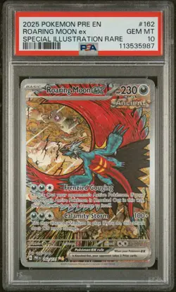 2025 POKEMON PRE EN-PRISMATIC EVOLUTIONS #162 ROARING MOON EX PSA 10 - Image 1