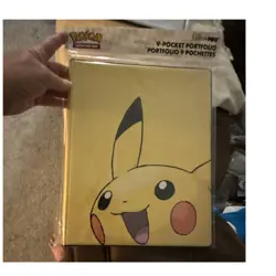 Ultra PRO Pokemon TCG Pikachu 9-Pocket Portfolio Binder Yellow/Black - Image 1