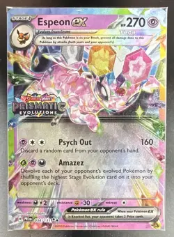 2025 Pokemon Prismatic Evolutions Espeon ex Double Rare 034/131 Stamp Sealed - Image 1