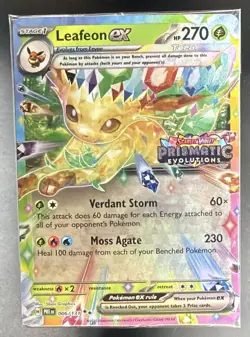 2025 Pokemon Prismatic Evolutions Leafeon ex Double Rare 006/131 Stamp Sealed - Image 1