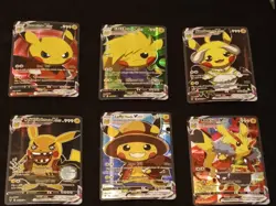 20 Pikachu Pokemon Card Holo GX VSTAR VMAX GX EX Cosplay Art/ 1 Van Gogh - Image 4