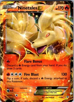 Ninetales EX 13/83 Holo EX Rare Generations Pokemon Near Mint - Image 1