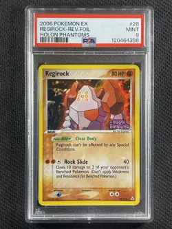 Pokemon Cards PSA 9 MINT Regirock Rev Foil Holon Phantoms Ex 2006 28/110 - Image 1