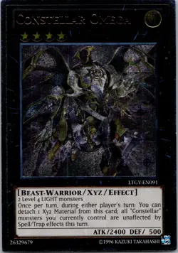 Yugioh Constellar Omega LTGY-EN091 Ultimate Rare NM - Image 1