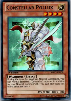 Yugioh Constellar Pollux HA07-EN008 1st Edition Super Rare NM - Image 1