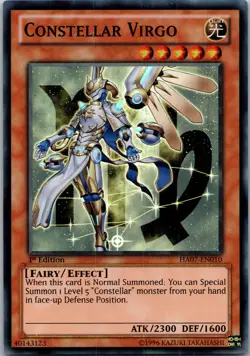 Yugioh Constellar Virgo HA07-EN010 1st Edition Super Rare NM - Image 1