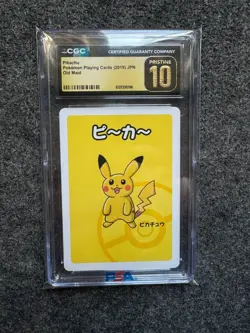 ⚡⚡ CGC PRISTINE 10 PIKACHU OLD MAID PLAYING CARDS 2019 JAPANESE POKEMON CARD ⚡ - Image 1