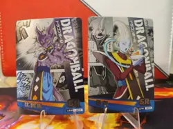 Dragon Ball Super TCG Manga Cards - SR Beerus - SR Whis Foil Cards - Image 1