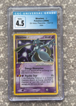 CGC 4.5 Mewtwo Gold Star 2006 EX Holon Phantoms 103/110 Holo Pokemon Card - Image 3