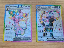 Umbreon and Espeon Promo Pokemon Card Set SVP175/SVP176 Prismatic Evolution - Image 1