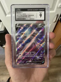 Pokemon Mewtwo V SWSH229 Sword & Shield Promo Holo CGC 9 Psychic Card - Image 1