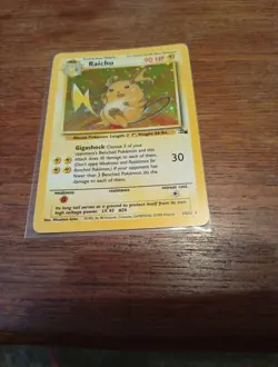 Pokemon TCG Raichu Fossil Holo Card 14/62 Unlimited Holo Rare Vintage WOTC - Image 4