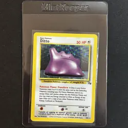 Pokemon TCG - Ditto Holo 3/62 Rare Fossil Vintage 1999 Card - Image 1