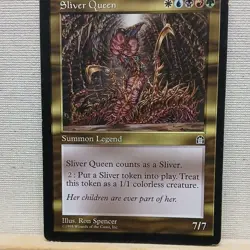 Wizards of the Coast MTG Sliver Queen Stronghold Rare Regular Legend 7/7 WUBRG - Image 1