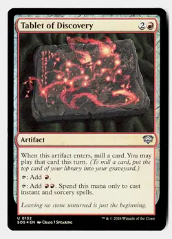 Tablet of Discovery 132 Uncommon Secrets of Strixhaven Magic: The Gathering Foil - Image 1