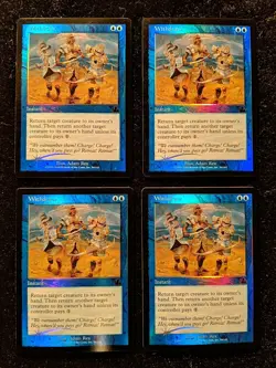 2000 Magic MTG Prophecy Withdraw FOIL x4 NM9 - Image 1