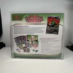 Pokemon Center Temporal Forces Iron Leaves Elite Trainer Box ETB in Acrylic Case - Image 3