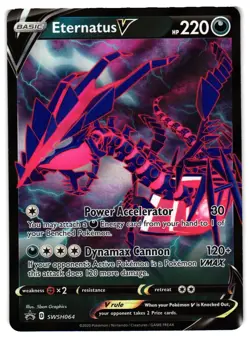 Pokemon TCG Eternatus V SWSH064 Black Star Promo Sworld & Shiled NM - Image 1
