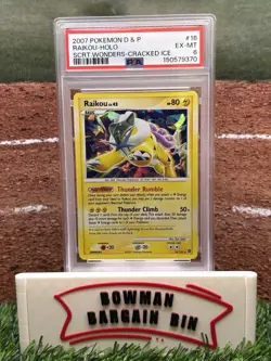 PSA 6 Pokemon D & P Raikou Holo #16 Secret Wonders cracked Ice - Image 1