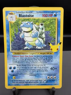 Blastoise 2/102 Base Set Unlimited Holo Rare ENG 100HP Stage 2 1999 - Image 1