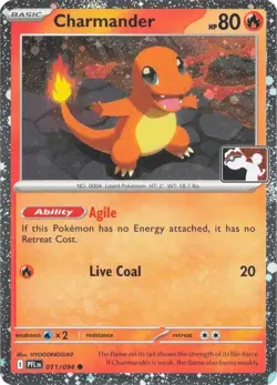Charmander (Cosmos Holo) 011/094 Common Prize Pack Series Cards Pokemon NM/M - Image 3