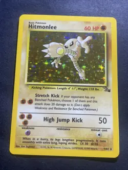 Pokemon TCG The Pokemon Company Hitmonlee Fossil Holo Rare 7/62 English - Image 1