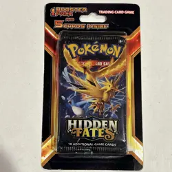 New Pokemon Hidden Fates Booster Pack -Legendary Bird Art Work Blister - Sealed - Image 1