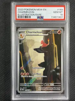 Pokemon Cards PSA 10 Gem Mt Charmeleon 151 Illustration Rare 2023 S&V 169/165 - Image 1