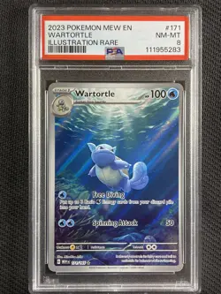 Pokemon Cards PSA 8 NM-MT Wartortle 151 Illustration Rare 2023 S&V 171/165 - Image 1