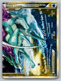 Raikou & Suicune LEGEND 93/95 LEGEND HGSS Unleashed Pokemon Holo Lightly Played - Image 1