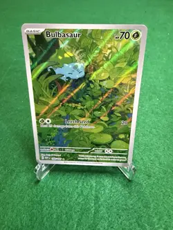 Pokemon TCG Bulbasaur Illustration Rare Near Mint #166/165 Scarlet & Violet 151 - Image 1