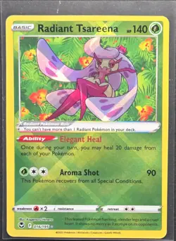 Radiant Tsareena 016/195 Silver Tempest Holo Rare Pokemon 2022 - Image 1