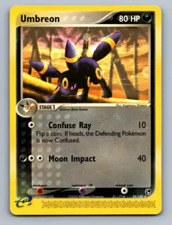 Umbreon 24/100 Rare Sandstorm Pokemon LP - Image 1