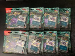 Pokemon TCG Paldean Fates Mastiff Sealed Tech Sticker Collection Lot of 8 - Image 1