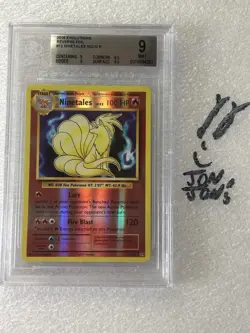 2016 POKEMON XY EVOLUTIONS #15 NINETALES-REVERSE FOIL BGS 9 MINT - Image 1