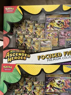2 (Two) Pokemon TCG Ascended Heroes Focused Fighters Box w/ Booster Promo - Image 2
