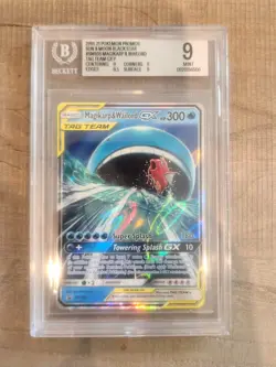 Pokemon Magikarp And Wailord Gx SM166 Towering Splash Gx Box BGS 9 Tag Team - Image 1