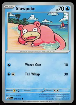 Slowpoke 018/131 Common Prismatic Evolutions Pokemon Near Mint - Image 1