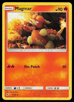 Magmar 10/68 Uncommon Hidden Fates Pokemon Near Mint - Image 1