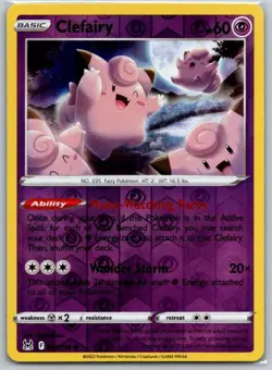 Clefairy 062/196 Common Lost Origin Pokemon Reverse Holo Near Mint - Image 1