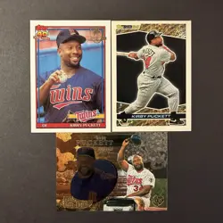 Kirby Puckett 3 Card Lot Topps Operation Desert Shield Black Gold Label - Image 1