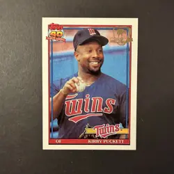 Kirby Puckett 3 Card Lot Topps Operation Desert Shield Black Gold Label - Image 3