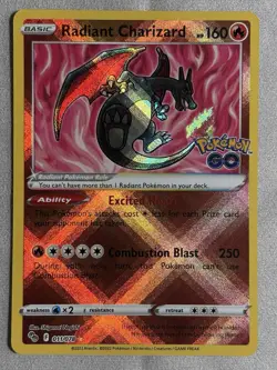 3 Card Set - Radiant Charizard + Venusaur + Blastoise Pokemon Go Sword & Shield - Image 2